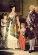 Francisco de Goya Portrat der Familie Karls IV., Detail oil on canvas